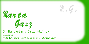 marta gasz business card